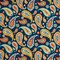 Upholstery Fabric - Blue,Red & Burgundy Paisley Upholstery Fabric 54 Inches"